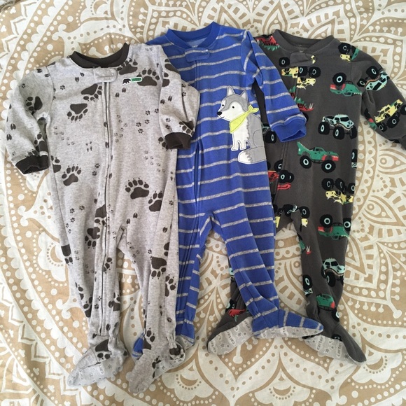 Carter's Other - FINAL PRICE🐻 Set of 3 Toddler Footie Cozy Pajamas
